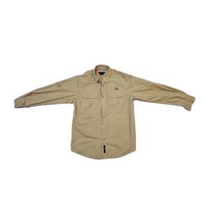 5.11 Tactical Mens Long Sleeve Button Up Khaki Med Shirt Leitner Wise Rifle Co.